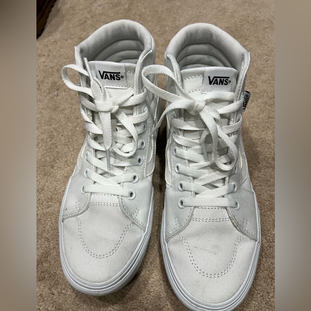 Vans All-White Canvas Shoes